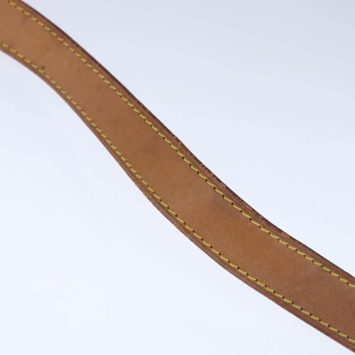 LOUIS VUITTON Adjustable Shoulder Strap Leather 35.8""""""""-42.9"""""""" Beige Auth 102578