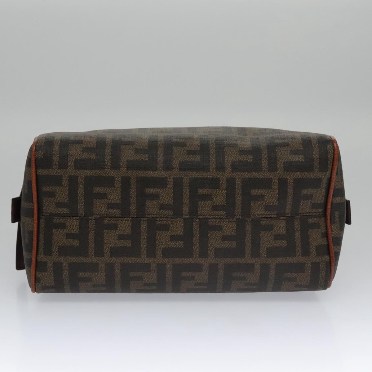 FENDI Zucca Canvas Pouch Brown Black Auth 102629V