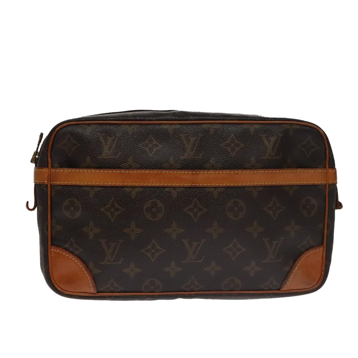 LOUIS VUITTON Monogram Compiegne 28 Clutch Bag M51845 LV Auth 102660