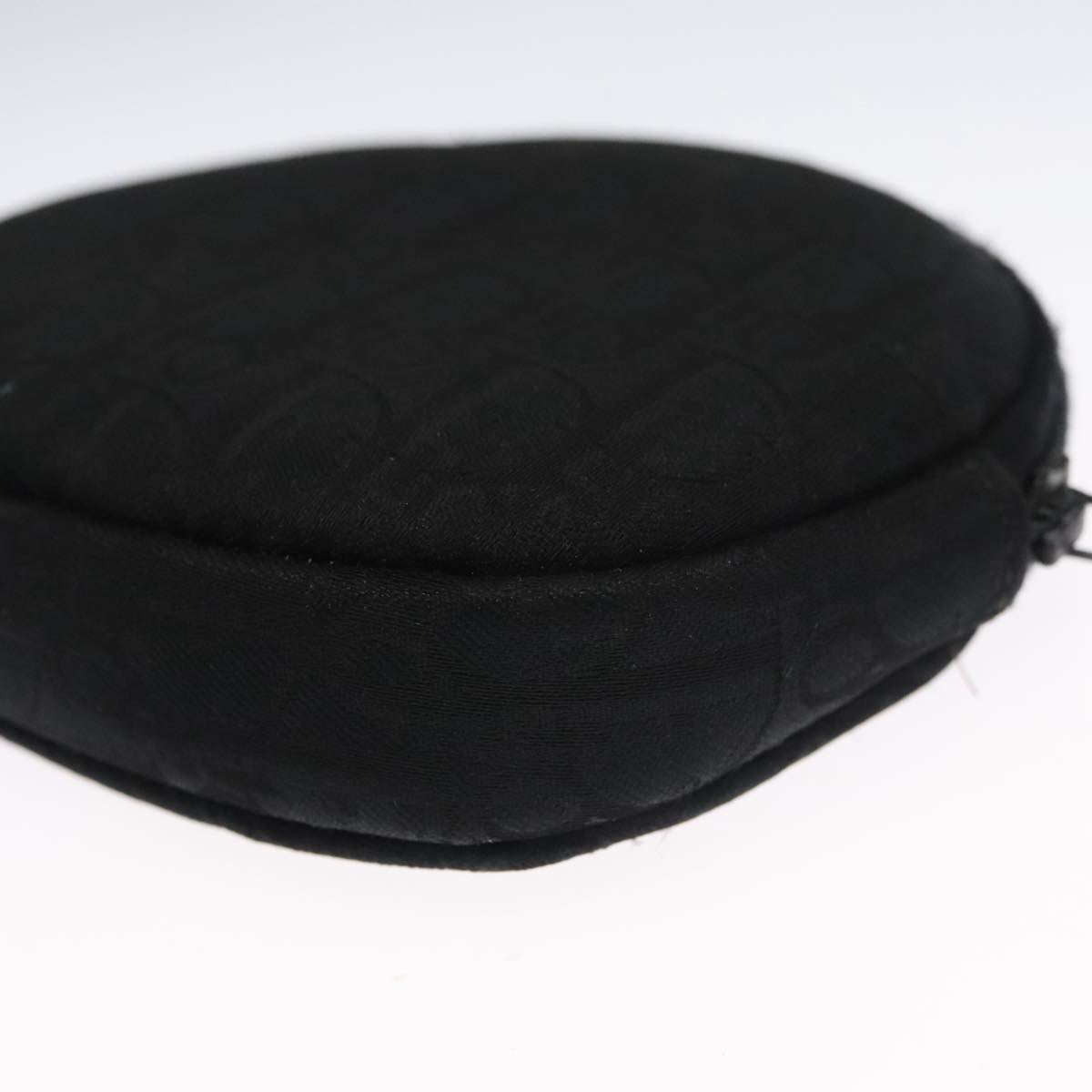 Christian Dior Trotter Canvas Coin Purse Black Auth 102725