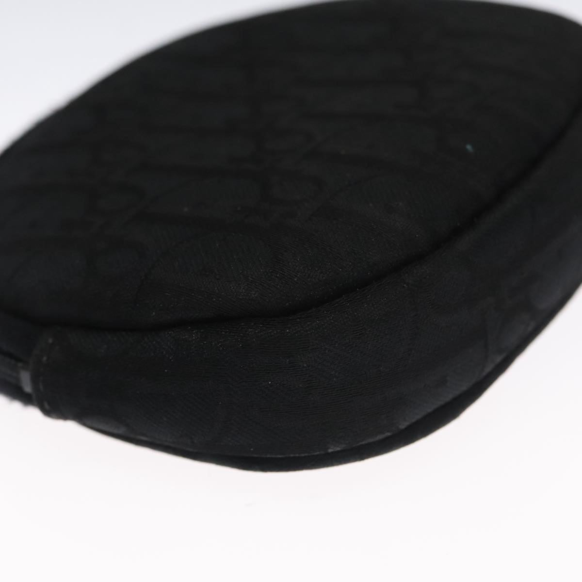Christian Dior Trotter Canvas Coin Purse Black Auth 102725