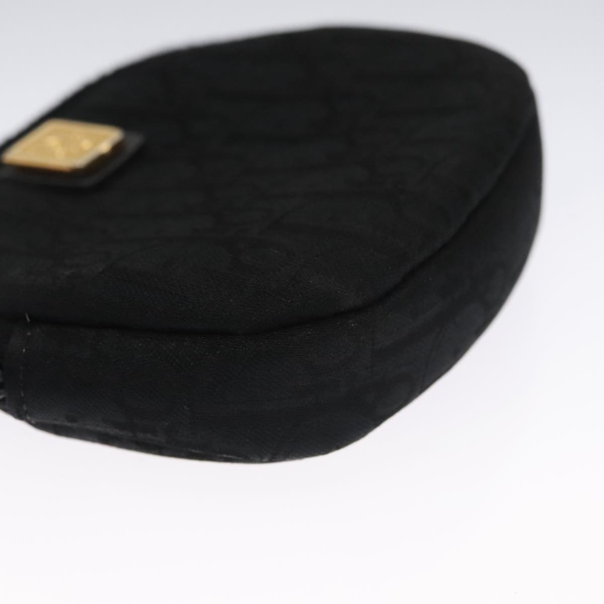 Christian Dior Trotter Canvas Coin Purse Black Auth 102725