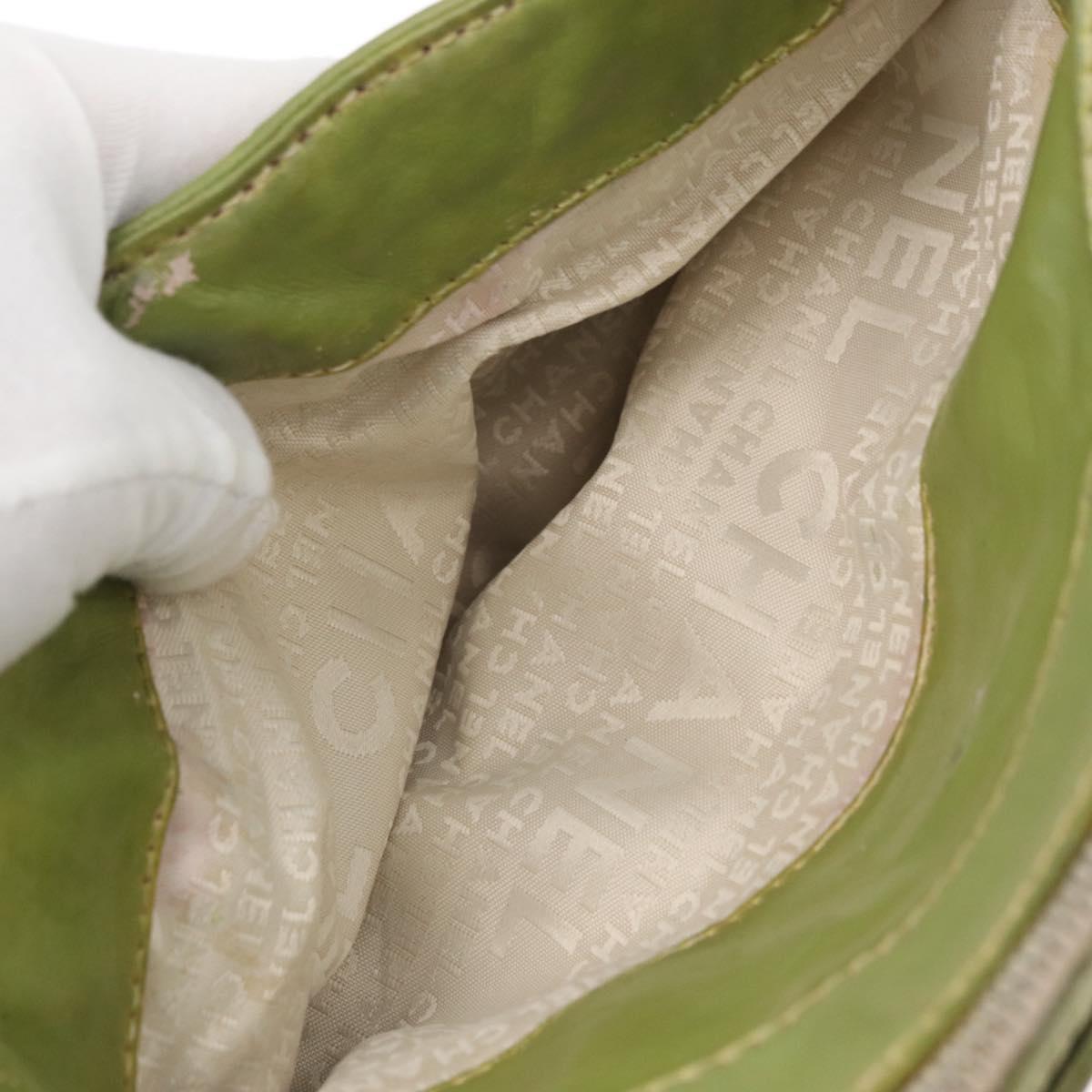 CHANEL Hand Bag Cotton Beige CC Auth 102761