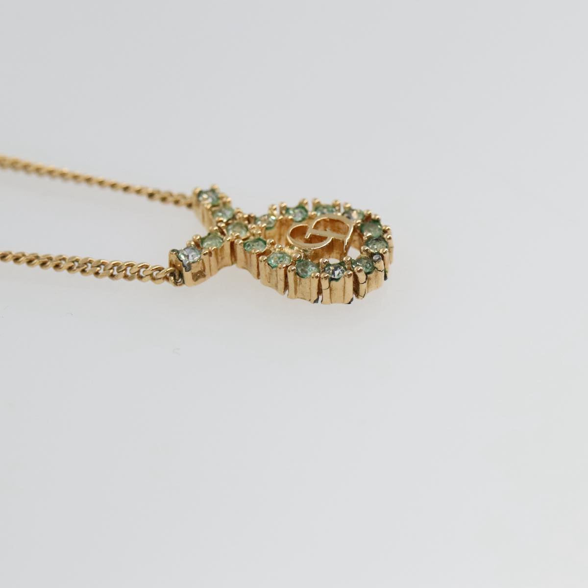 Christian Dior Necklace metal Gold Tone Auth 103063