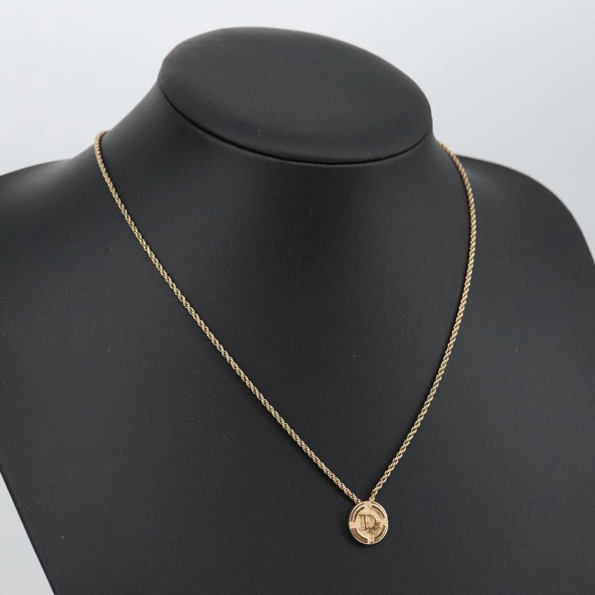 Christian Dior Necklace metal Gold Tone Auth 103071