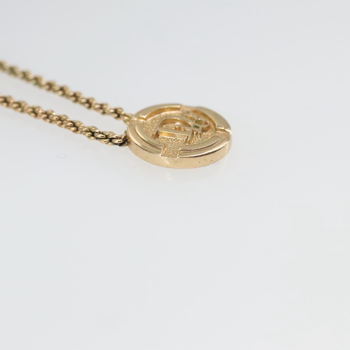 Christian Dior Necklace metal Gold Tone Auth 103071