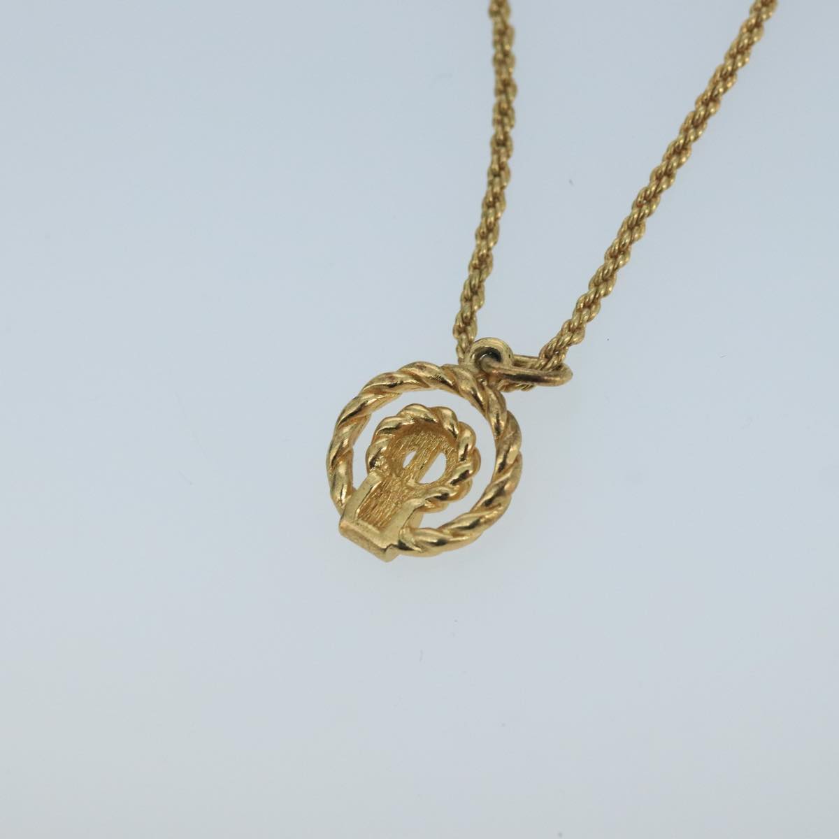 Christian Dior Necklace metal Gold Tone Auth 103072