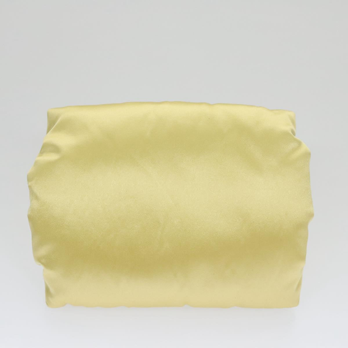 CHANEL Purse Party Bag Satin Yellow CC Auth 103080AV