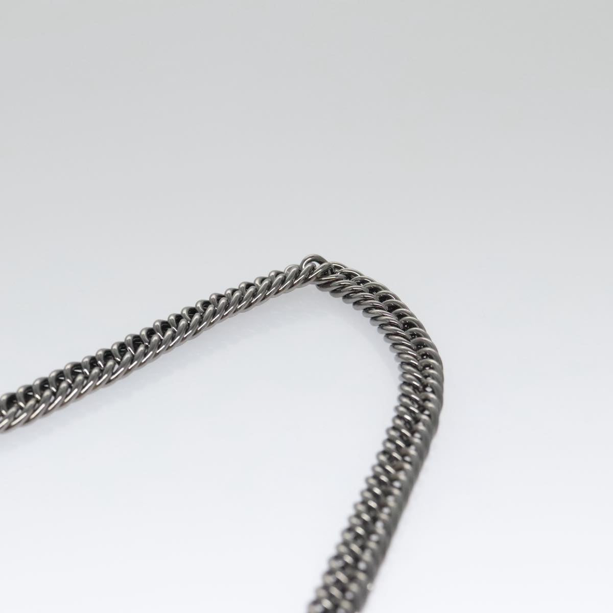 CHANEL Matelasse Chain Shoulder Bag Satin Navy CC Auth 103082