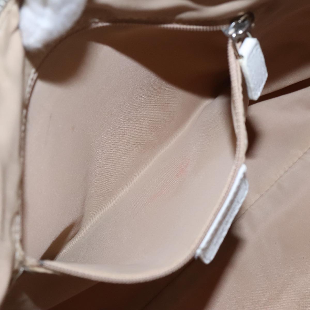Christian Dior Trotter Canvas Shoulder Bag White Auth 103087V