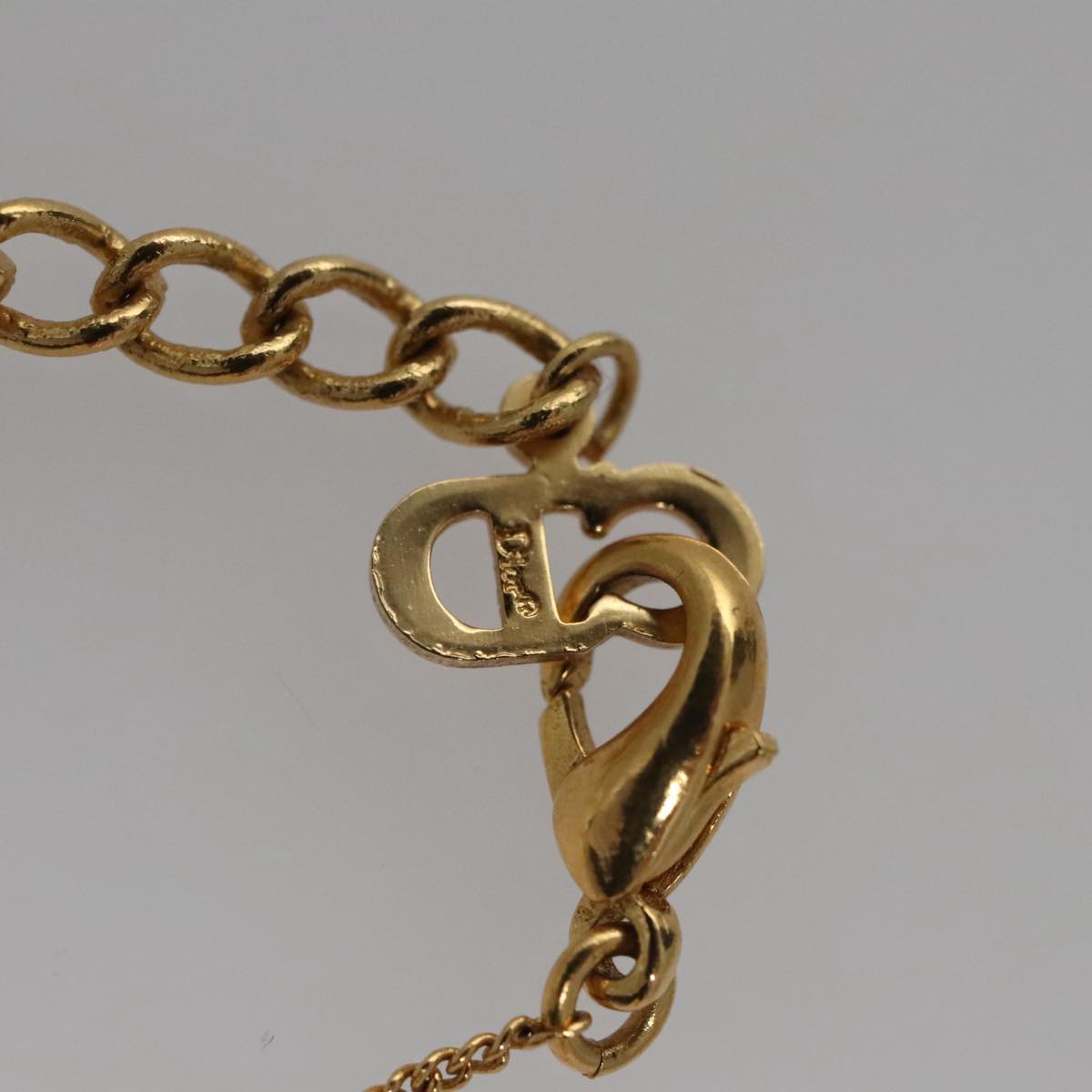 Christian Dior Necklace metal Gold Auth 103088