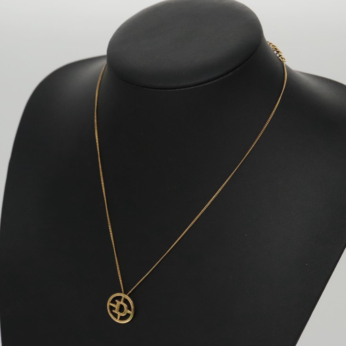 Christian Dior Necklace metal Gold Auth 103088