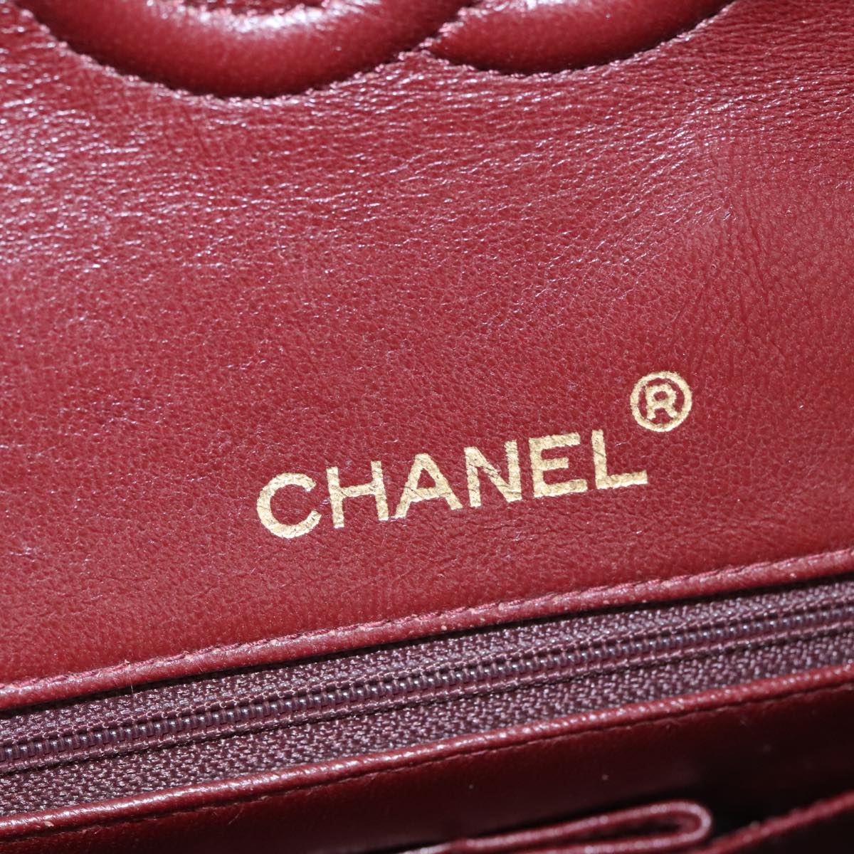 CHANEL Matelasse 25 Chain Valentine Limited Lamb Skin Black CC Auth 103226SAM