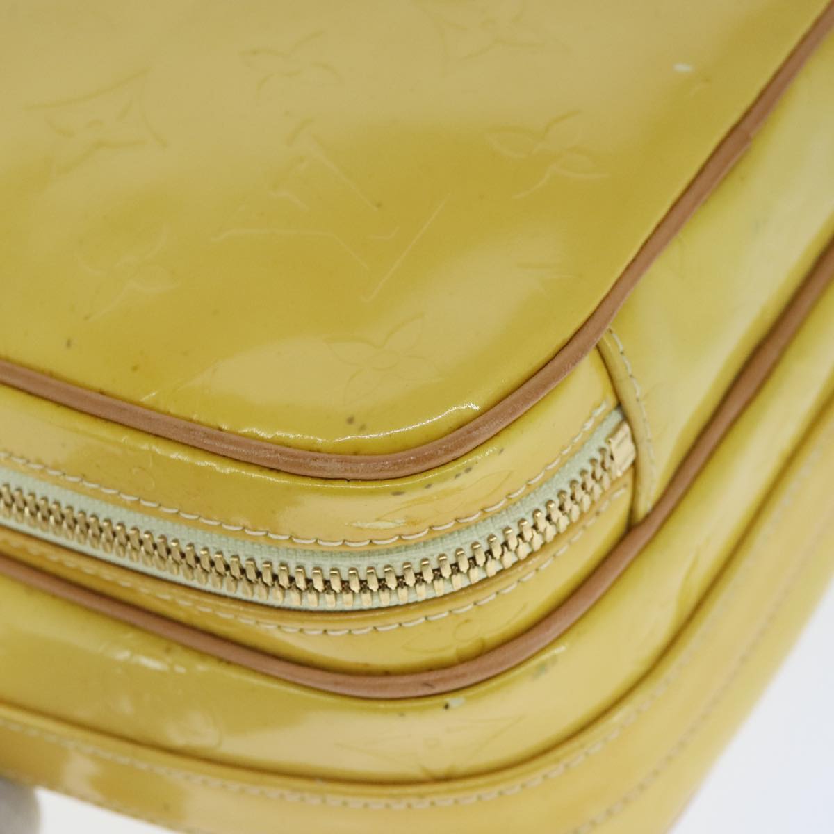 LOUIS VUITTON Monogram Vernis Wooster Shoulder Bag Yellow M91075 LV Auth 103247
