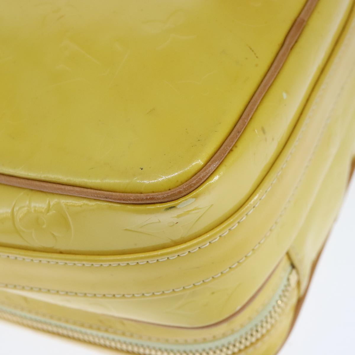 LOUIS VUITTON Monogram Vernis Wooster Shoulder Bag Yellow M91075 LV Auth 103247