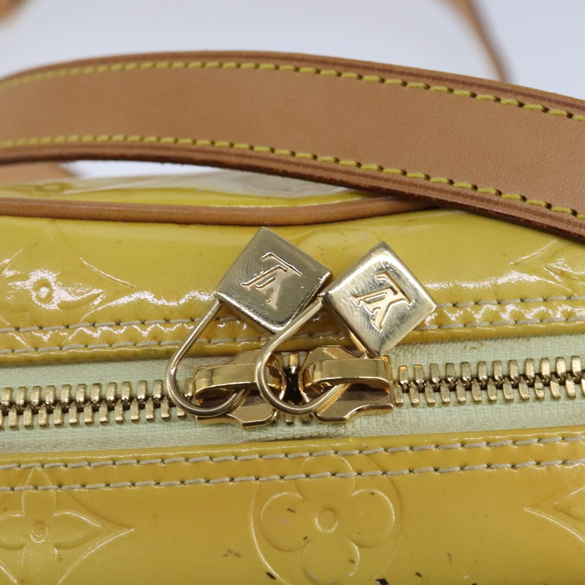 LOUIS VUITTON Monogram Vernis Wooster Shoulder Bag Yellow M91075 LV Auth 103247
