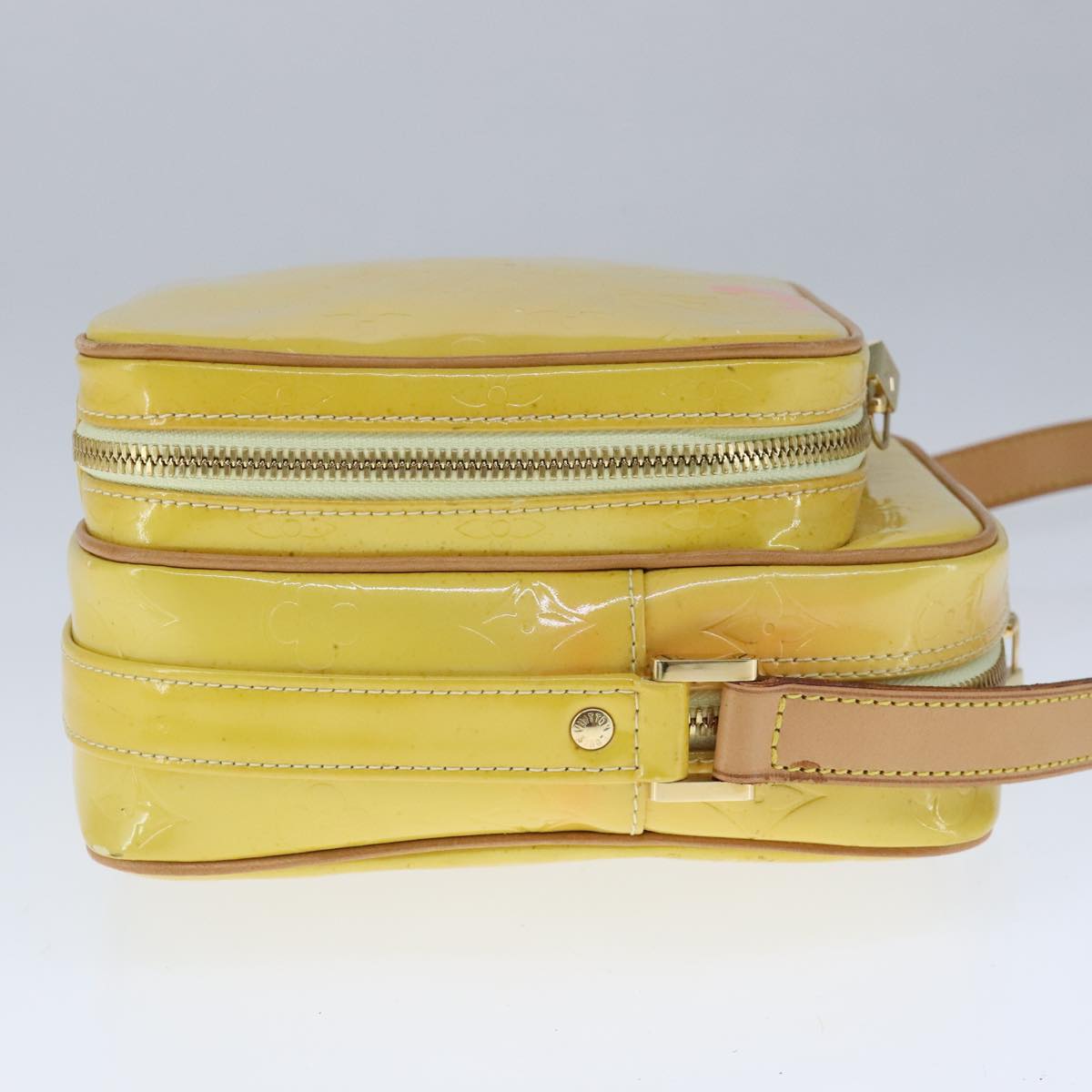 LOUIS VUITTON Monogram Vernis Wooster Shoulder Bag Yellow M91075 LV Auth 103247