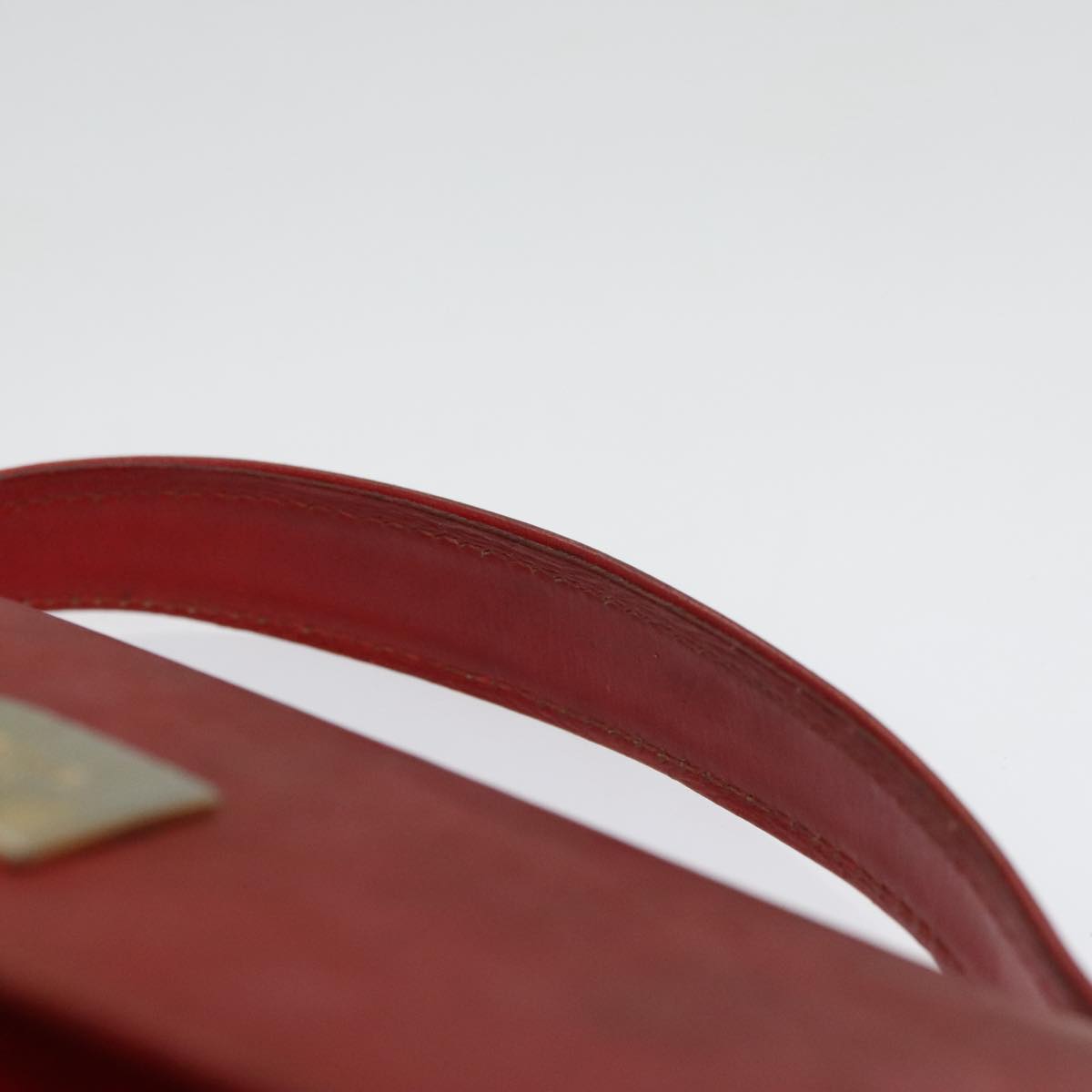 CELINE Mini Hand Bag Leather Red Auth 103334