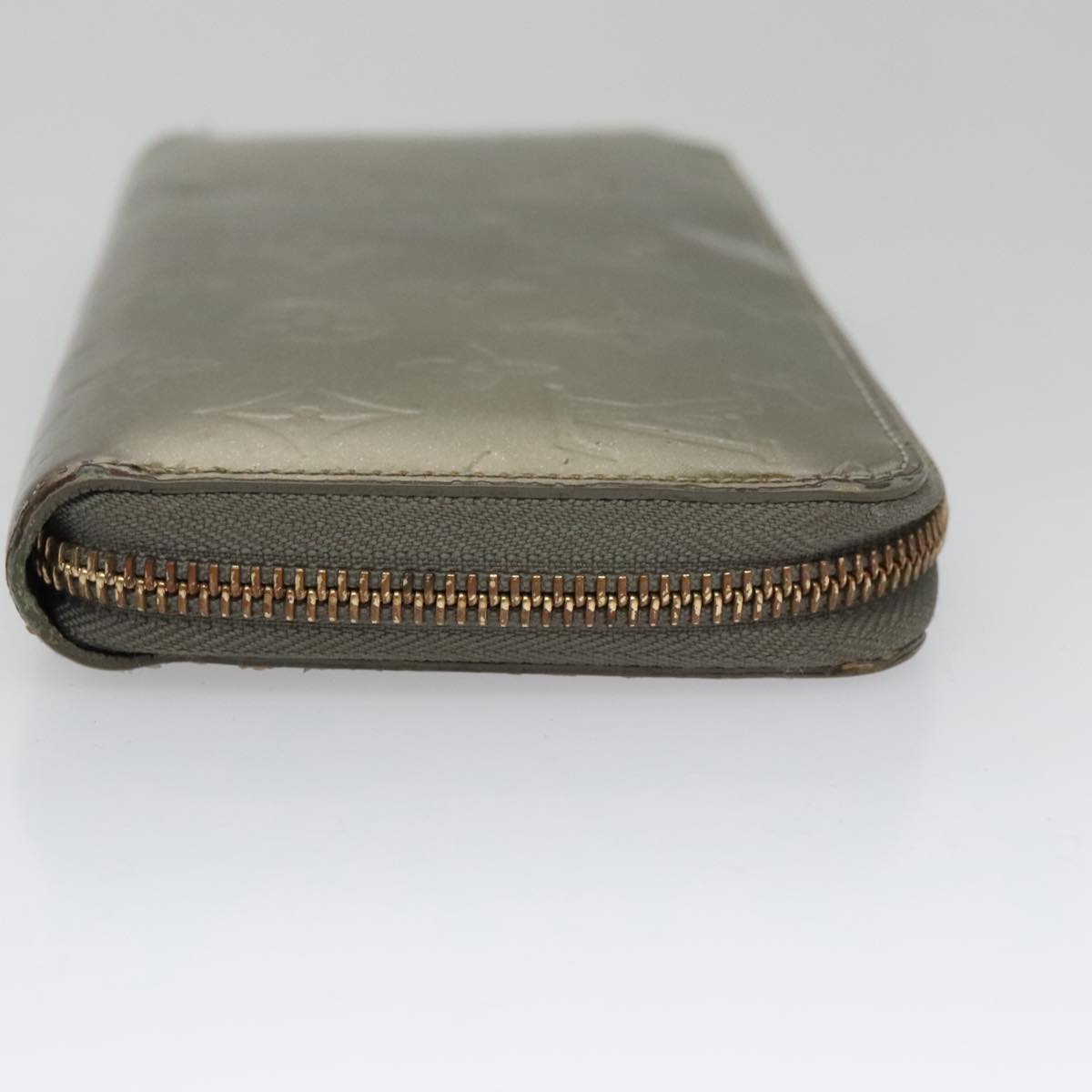 LOUIS VUITTON Monogram Vernis Zippy Wallet Veil Bronze M93723 LV Auth 103361