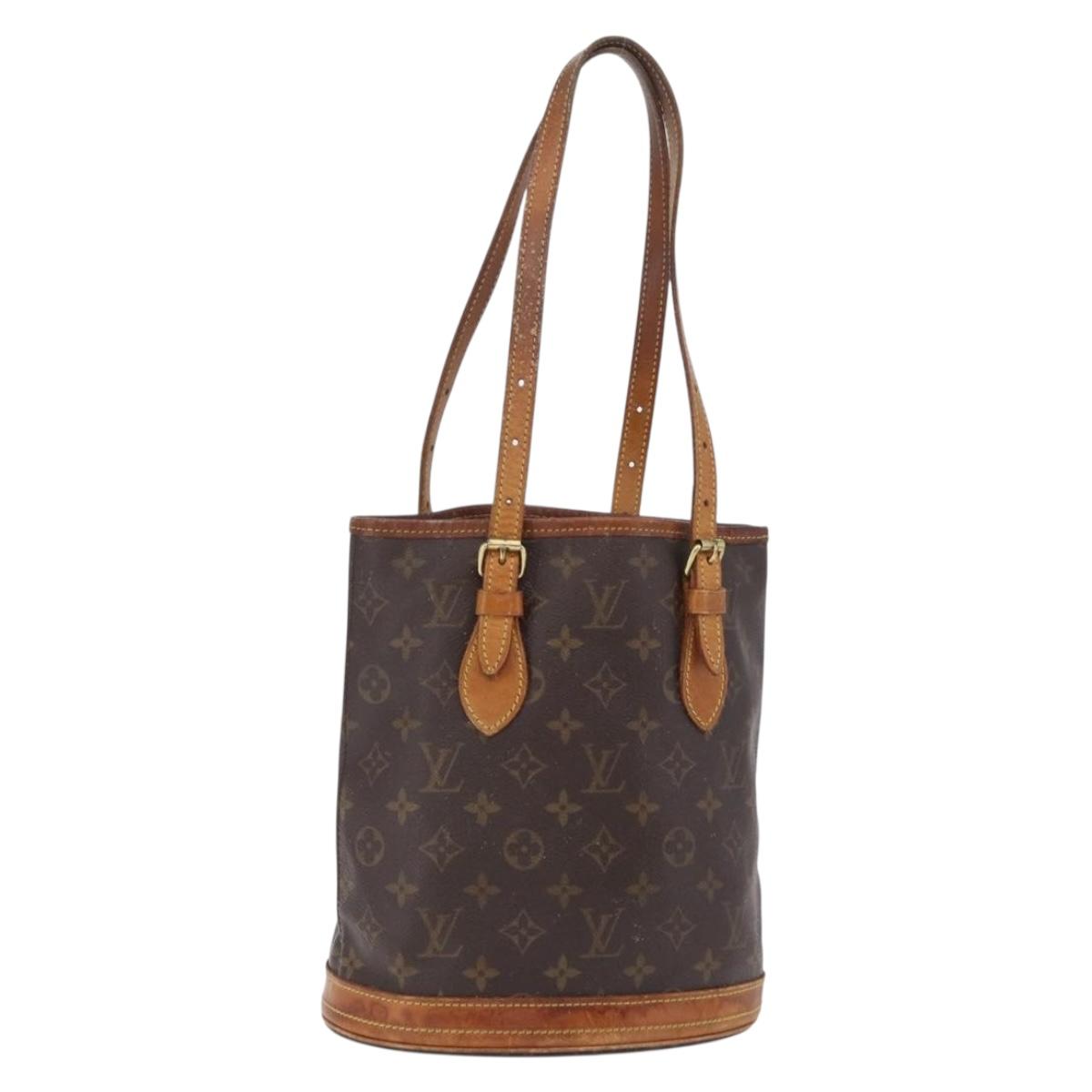 LOUIS VUITTON Monogram Bucket PM Shoulder Bag M42238 LV Auth 103423