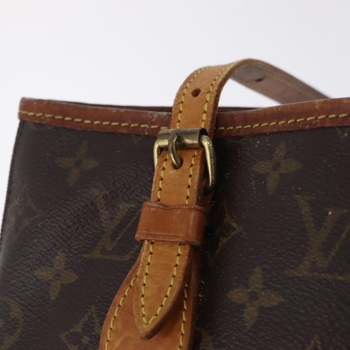 LOUIS VUITTON Monogram Bucket PM Shoulder Bag M42238 LV Auth 103423