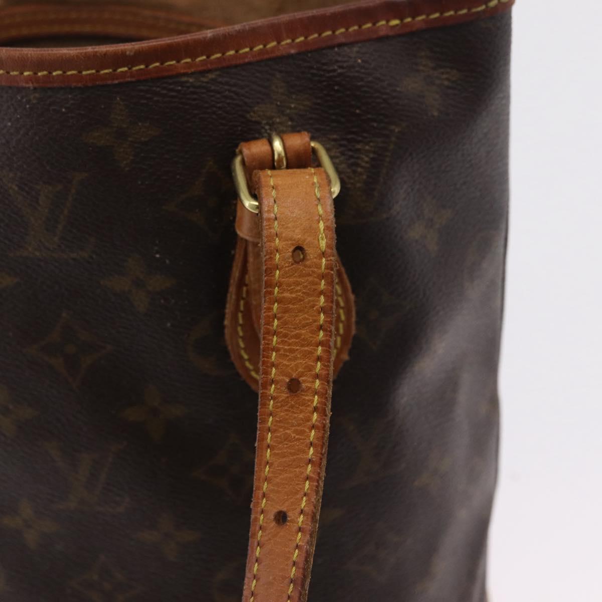 LOUIS VUITTON Monogram Bucket PM Shoulder Bag M42238 LV Auth 103423