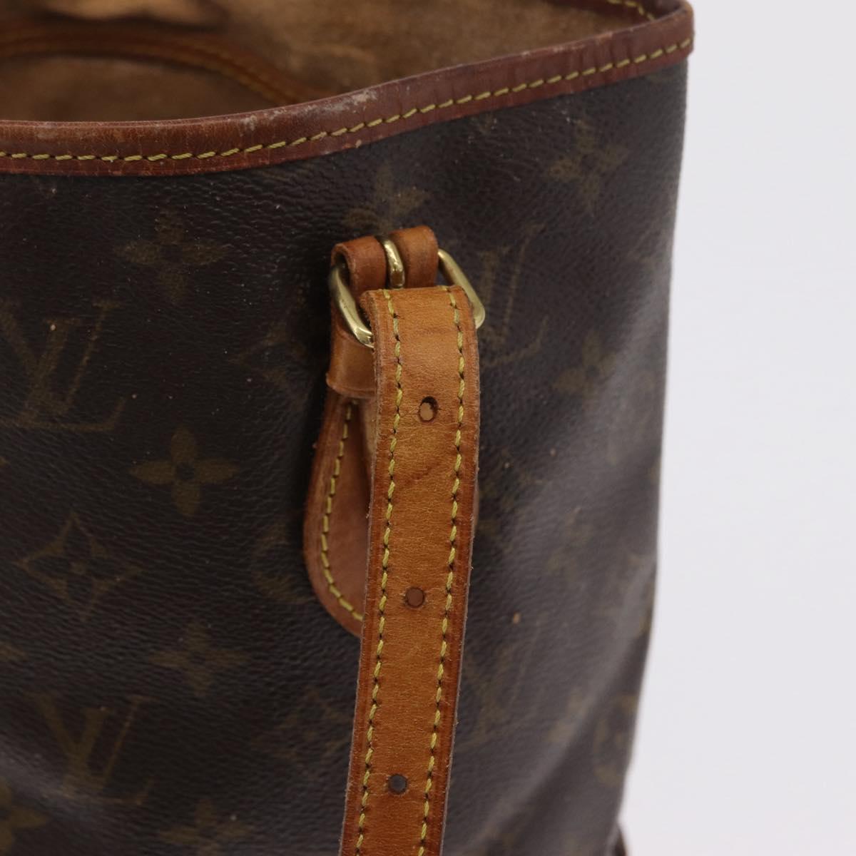LOUIS VUITTON Monogram Bucket PM Shoulder Bag M42238 LV Auth 103423