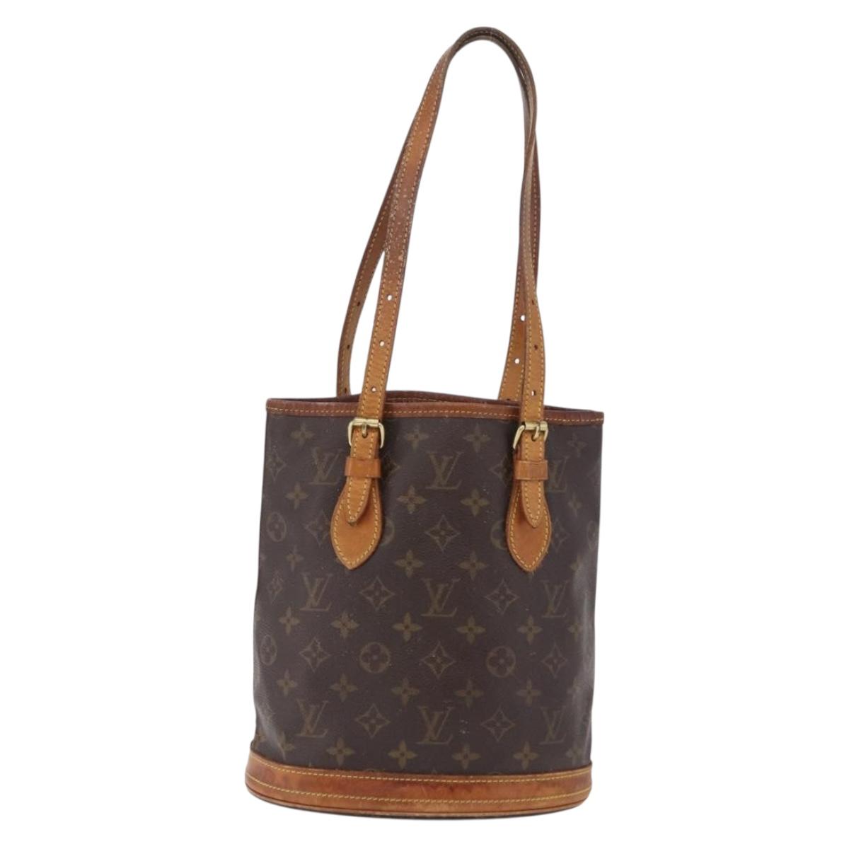 LOUIS VUITTON Monogram Bucket PM Shoulder Bag M42238 LV Auth 103423