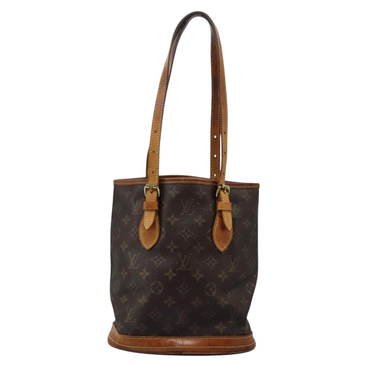 LOUIS VUITTON Monogram Bucket PM Shoulder Bag M42238 LV Auth 103423