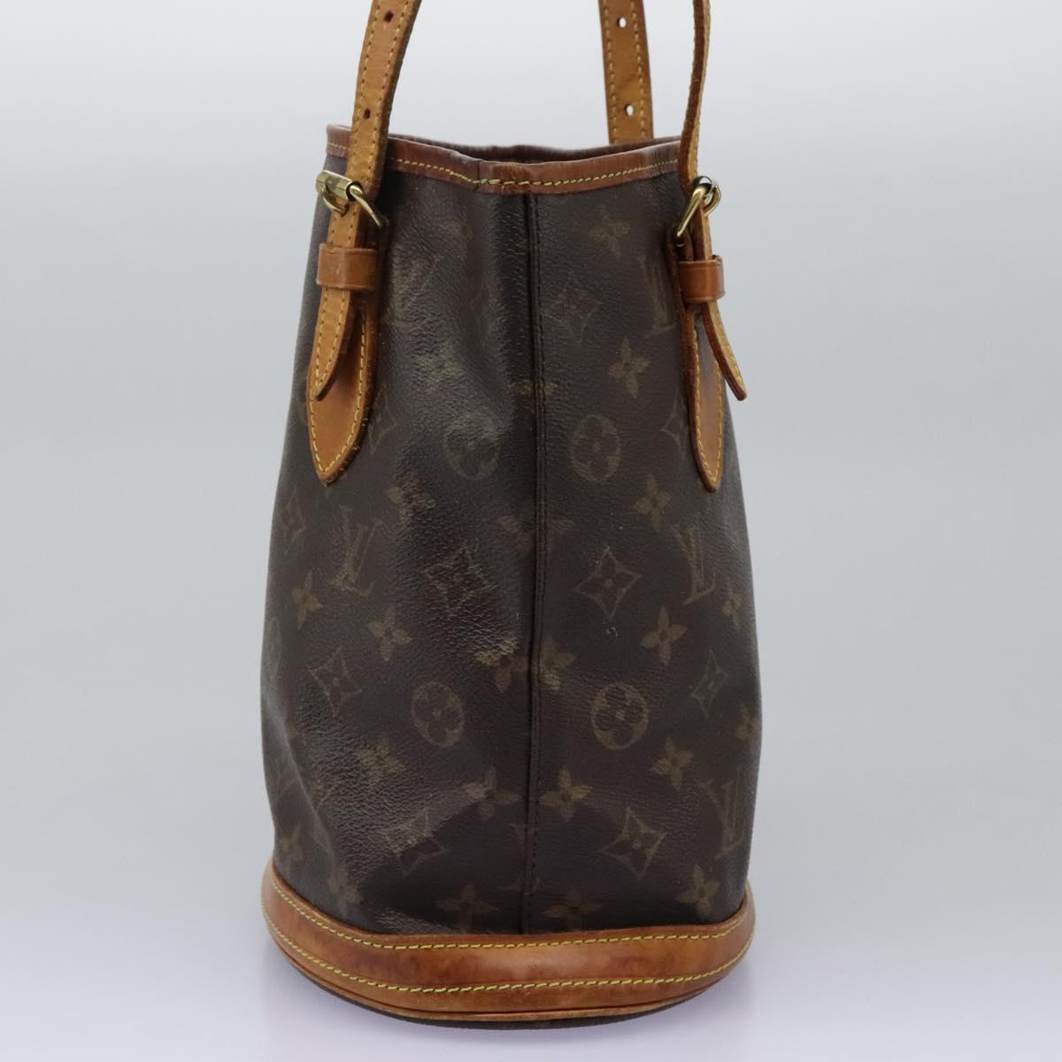 LOUIS VUITTON Monogram Bucket PM Shoulder Bag M42238 LV Auth 103423