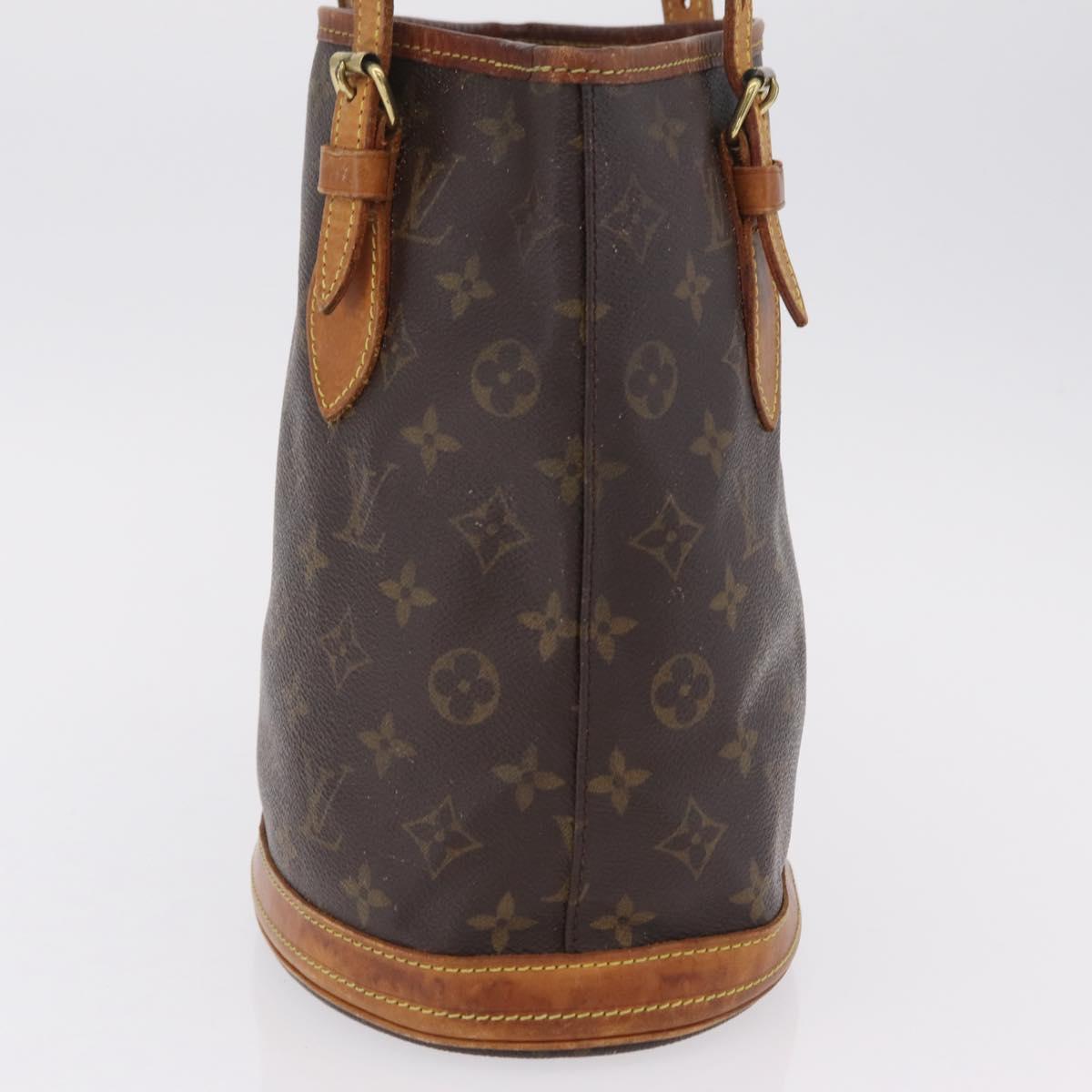 LOUIS VUITTON Monogram Bucket PM Shoulder Bag M42238 LV Auth 103423