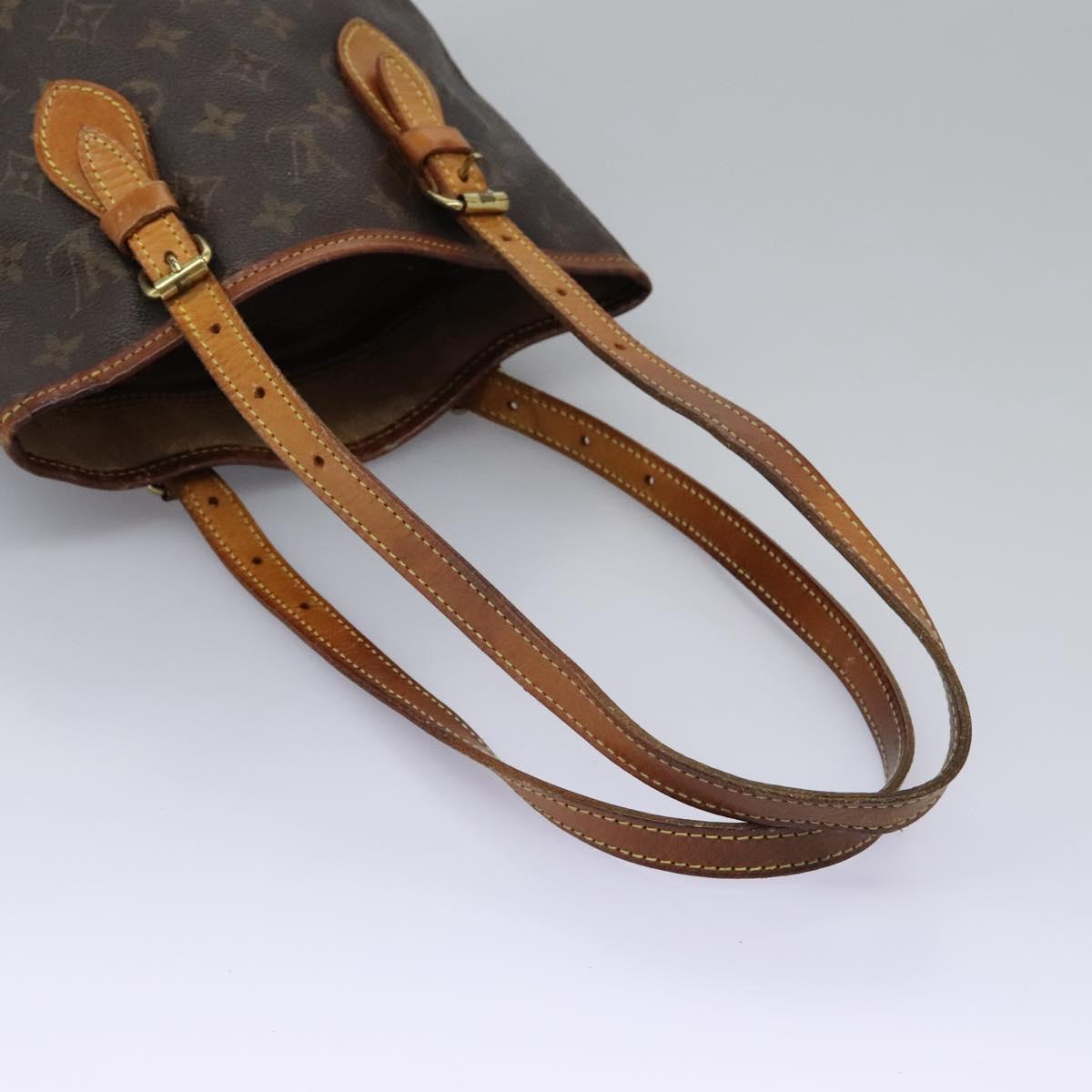 LOUIS VUITTON Monogram Bucket PM Shoulder Bag M42238 LV Auth 103423