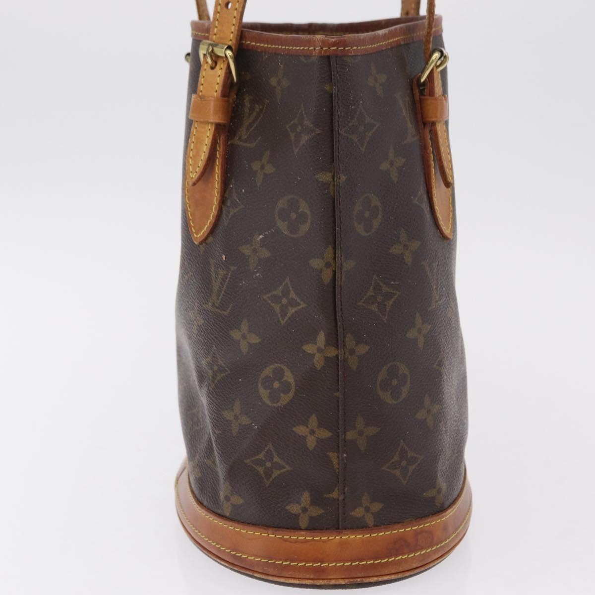 LOUIS VUITTON Monogram Bucket PM Shoulder Bag M42238 LV Auth 103423