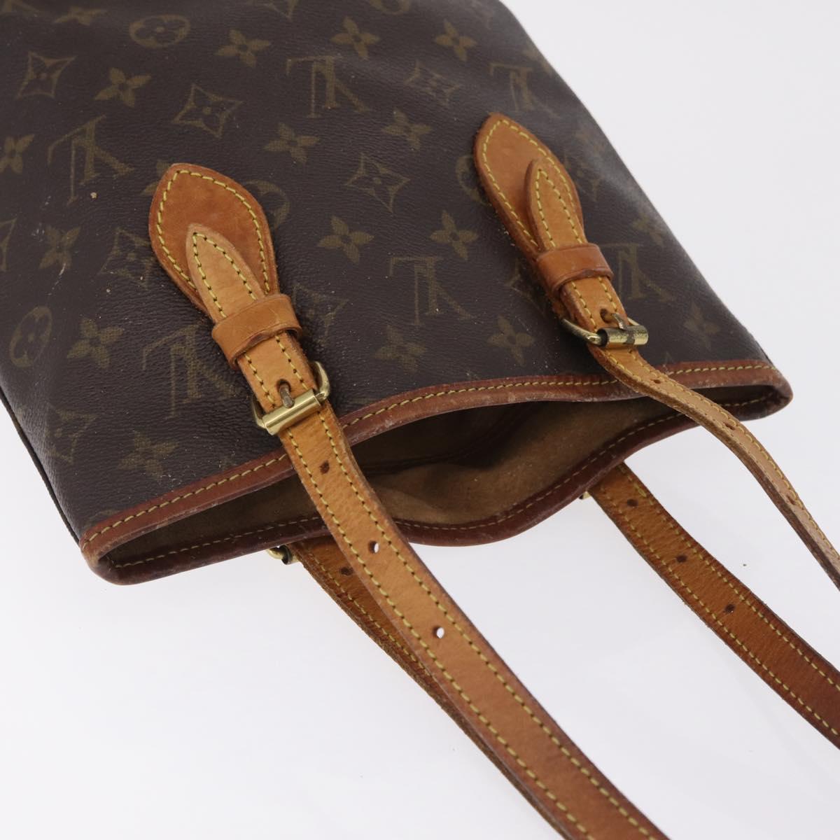 LOUIS VUITTON Monogram Bucket PM Shoulder Bag M42238 LV Auth 103423