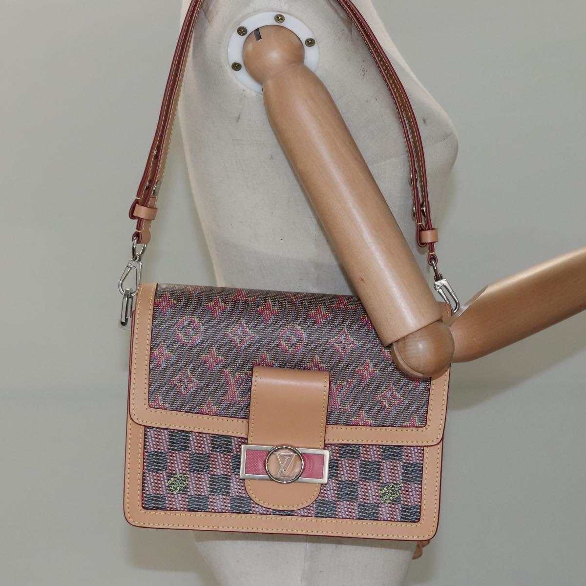 LOUIS VUITTON Monogram LV Pop Dauphine MM Shoulder Bag Red M55452 Auth 103428S