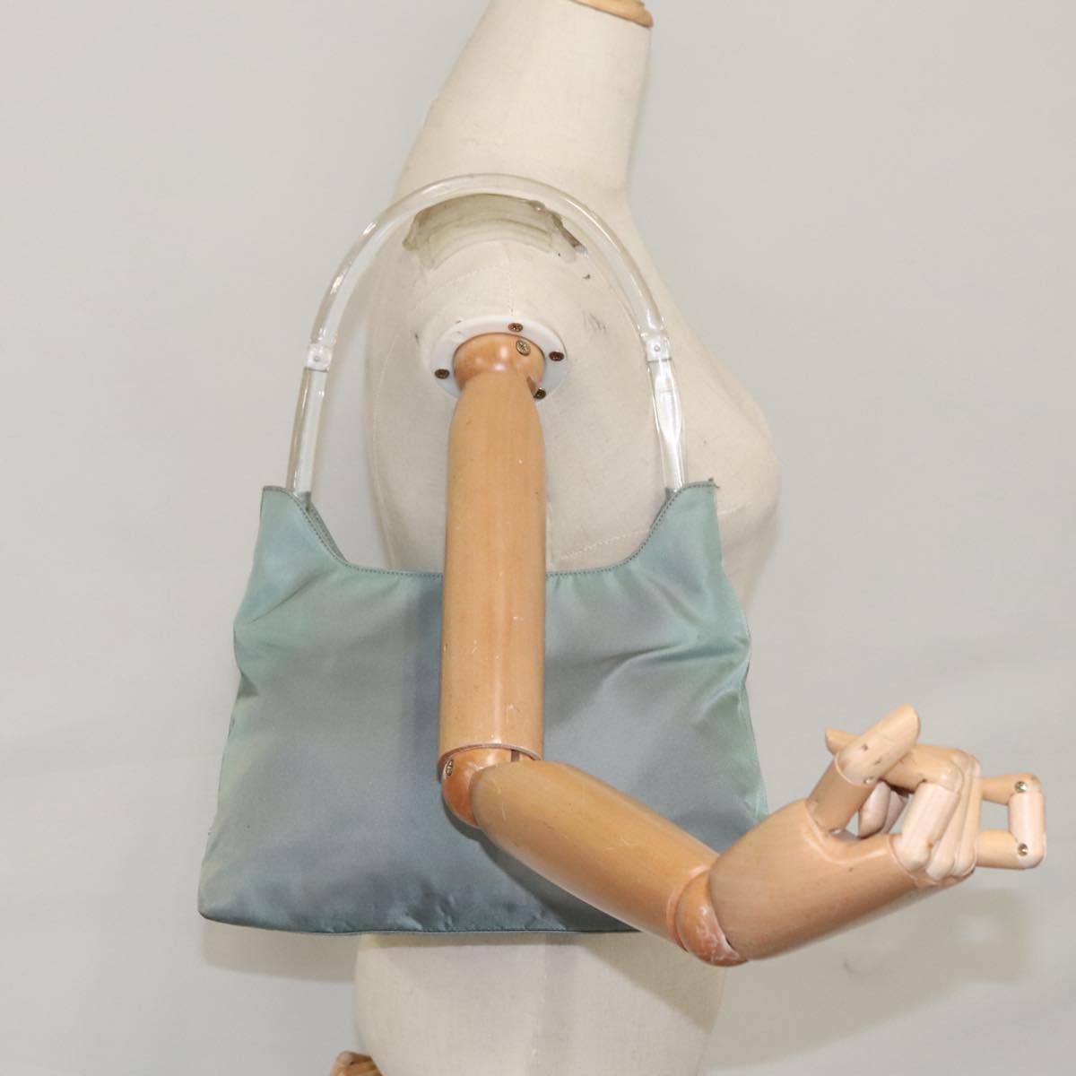 PRADA Shoulder Bag Nylon Khaki Auth 103443