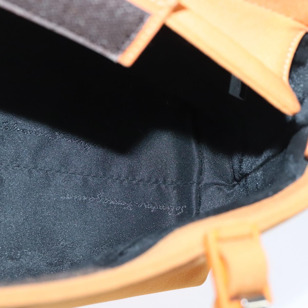 Salvatore Ferragamo Hand Bag Canvas Orange Auth 103650
