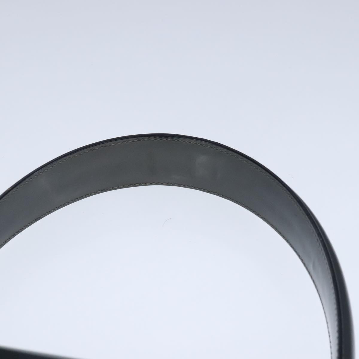 Salvatore Ferragamo Hand Bag Enamel 2way Black Silver Auth 103651