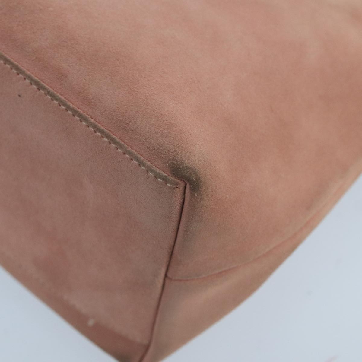 GUCCI Hand Bag Suede Pink Gold 001 3386 1705 Auth 103940