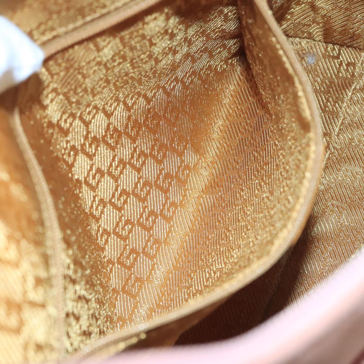 GUCCI Hand Bag Suede Pink Gold 001 3386 1705 Auth 103940