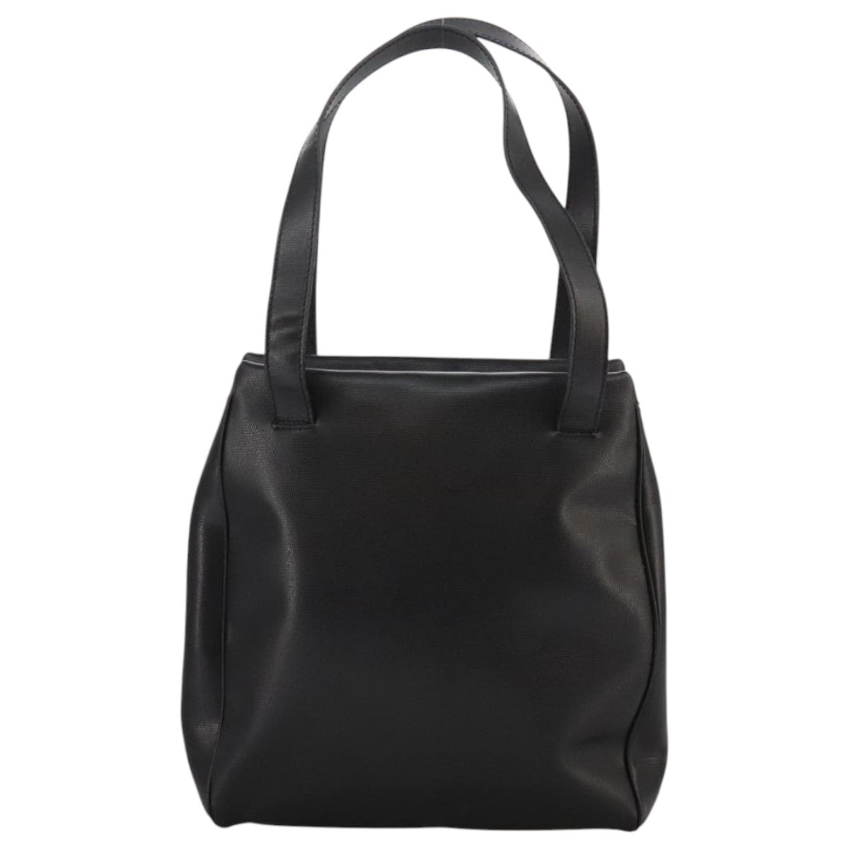 CELINE Hand Bag Leather Black Gold Auth 104068