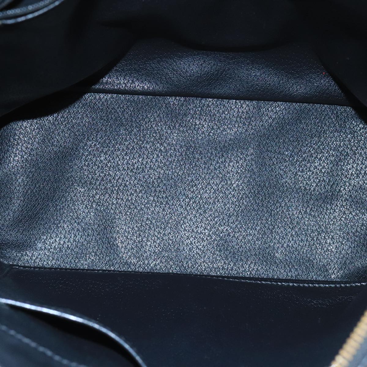 CELINE Macadam Canvas Hand Bag PVC Leather Black Gold Auth 104108