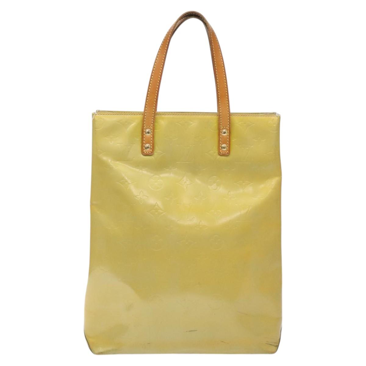 LOUIS VUITTON Monogram Vernis Reade MM Hand Bag Gris M91142 LV Auth 104154