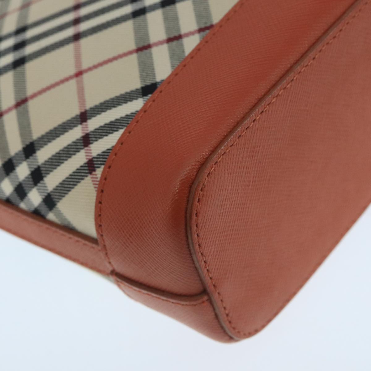 BURBERRY Nova Check Shoulder Bag Canvas Beige Auth 104180