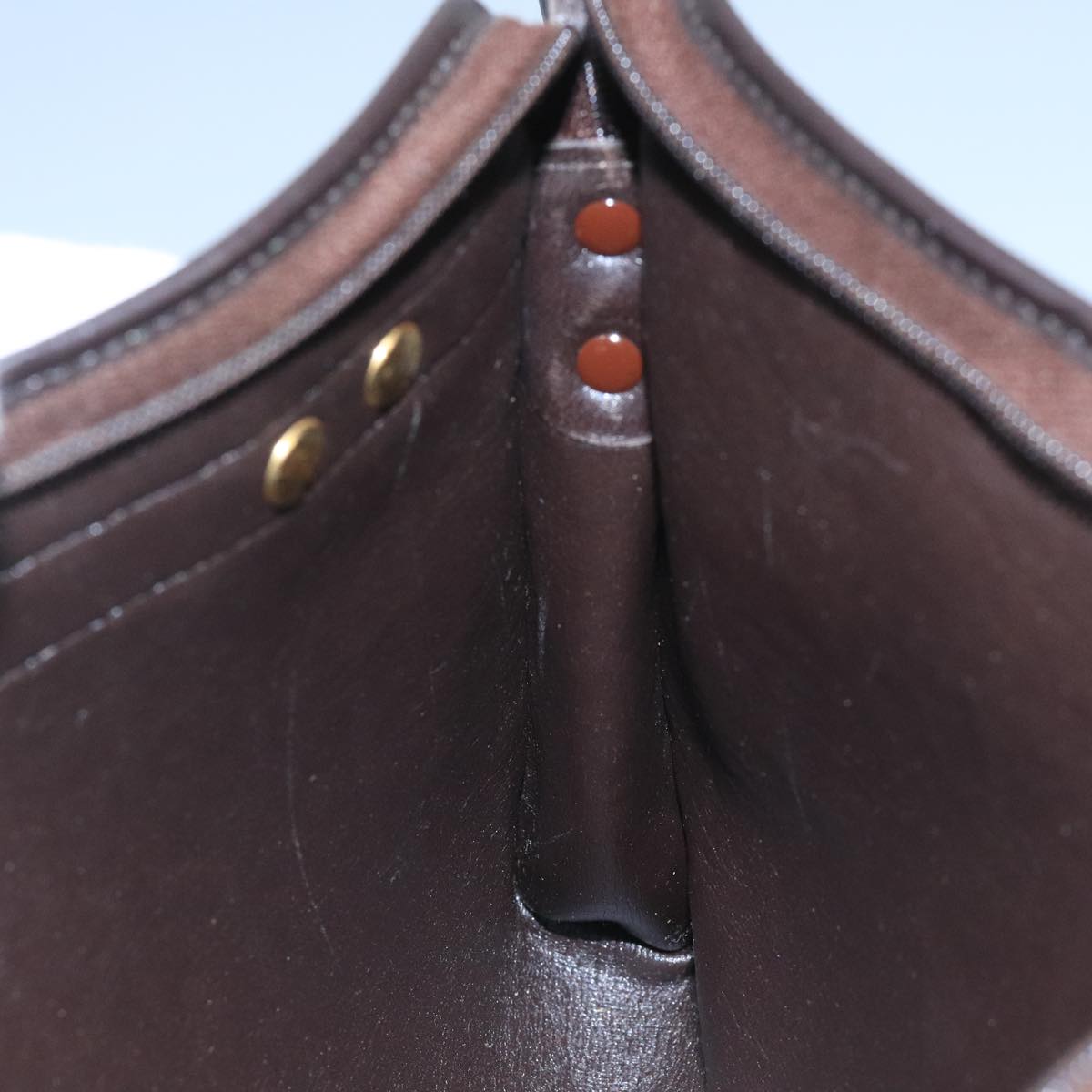 Christian Dior Trotter Canvas Shoulder Bag Beige Gold Auth 104205