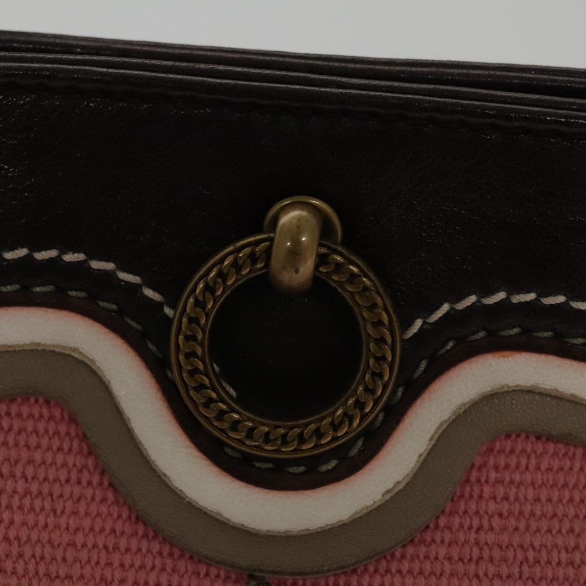 BOTTEGA VENETA Shoulder Bag Canvas Pink Auth 104216