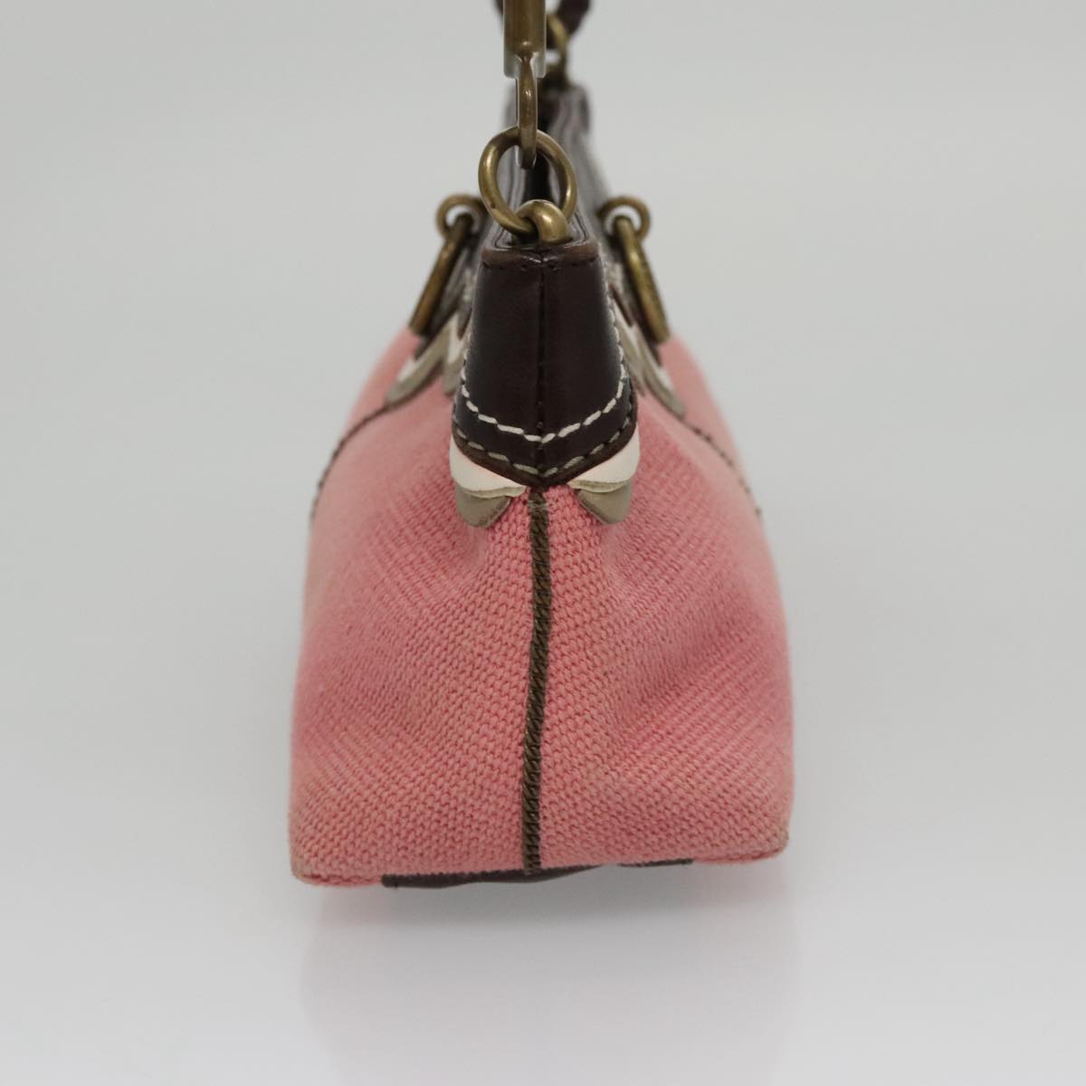 BOTTEGA VENETA Shoulder Bag Canvas Pink Auth 104216