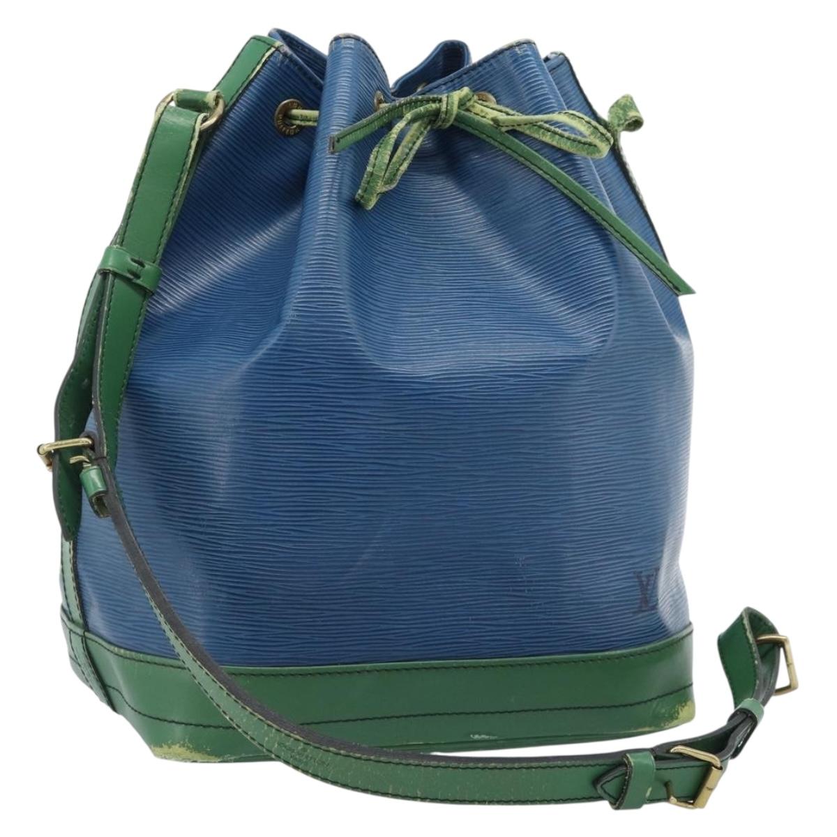 LOUIS VUITTON Epi Noe Shoulder Bag Bicolor Green Blue M44044 LV Auth 104232