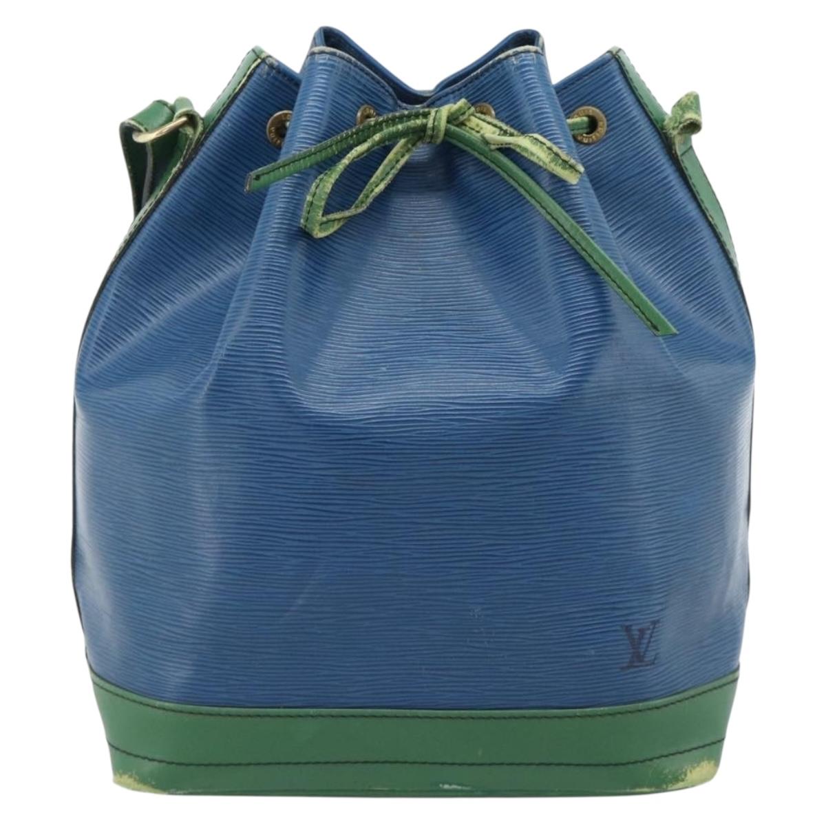 LOUIS VUITTON Epi Noe Shoulder Bag Bicolor Green Blue M44044 LV Auth 104232