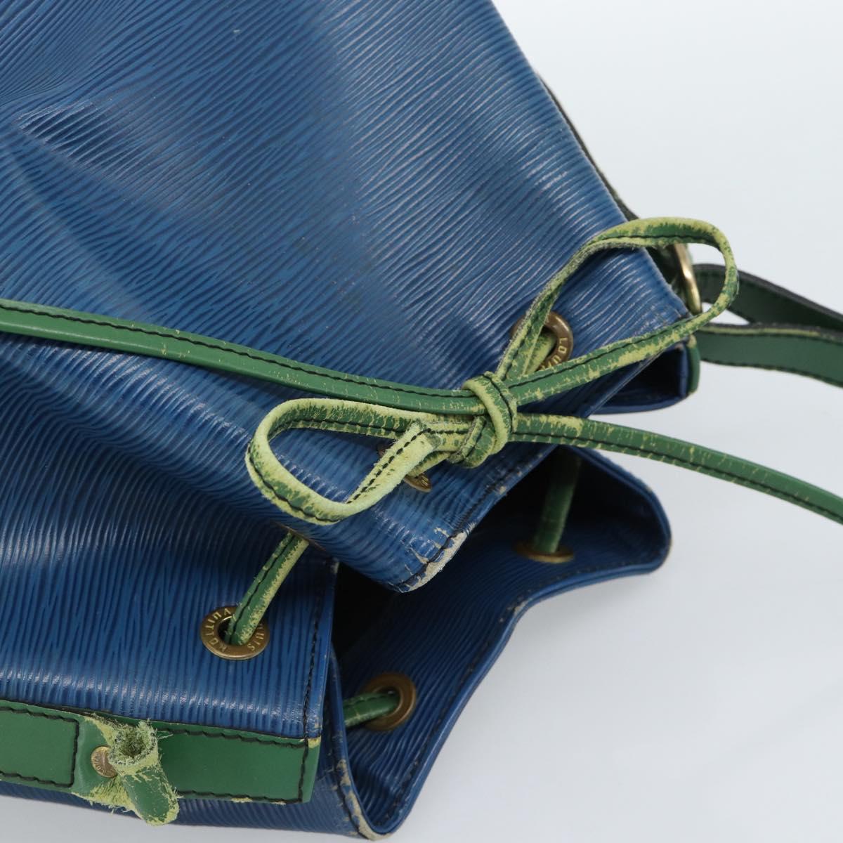 LOUIS VUITTON Epi Noe Shoulder Bag Bicolor Green Blue M44044 LV Auth 104232